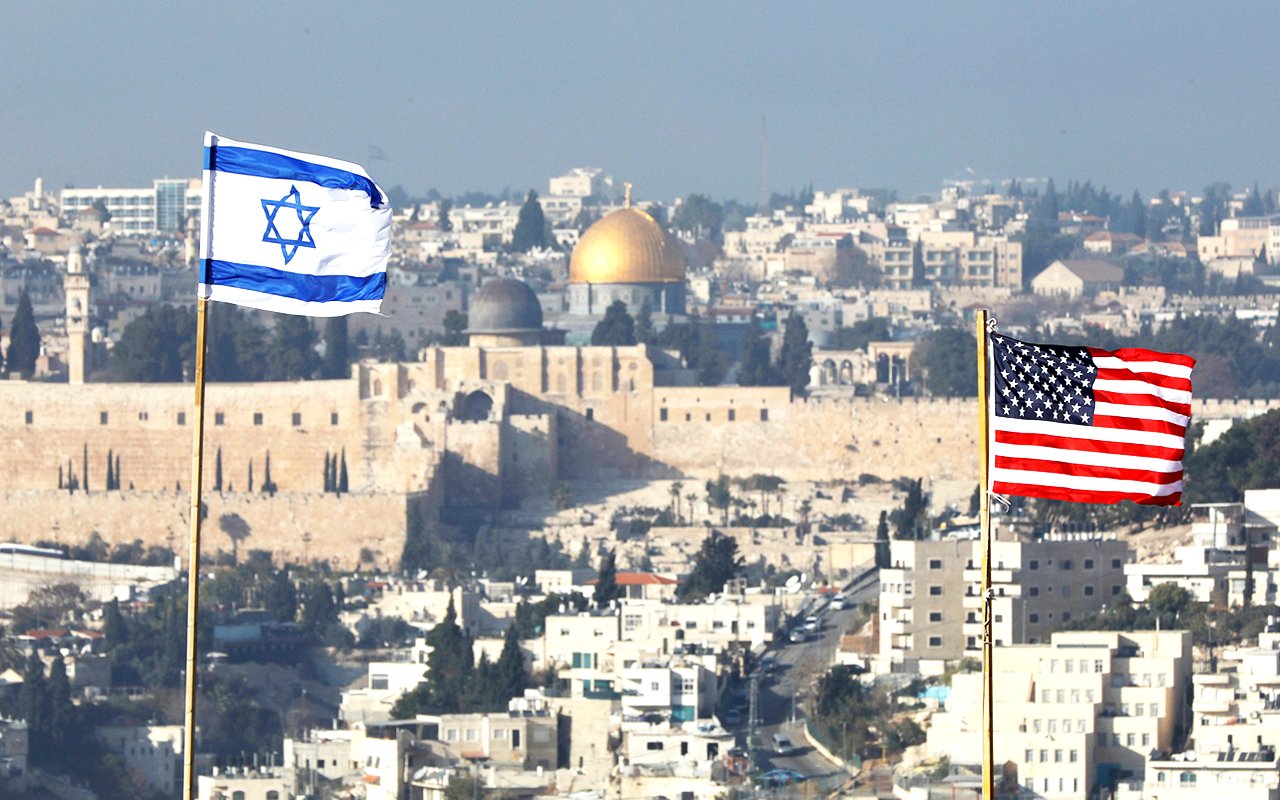 Banderas de Israel y Estados Unidos WEB