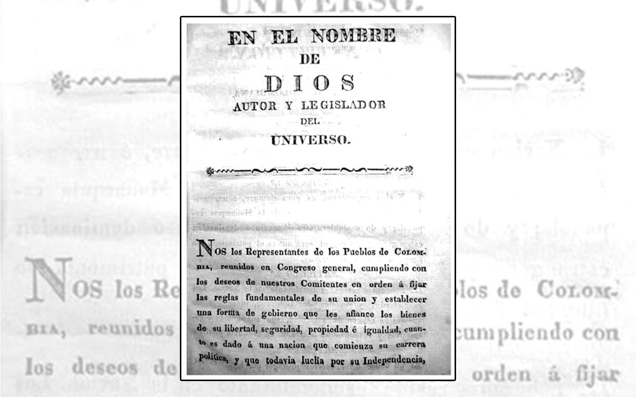 Dios en las constituciones venezolanas: Desde 1821 hasta 1864 (Parte 3)