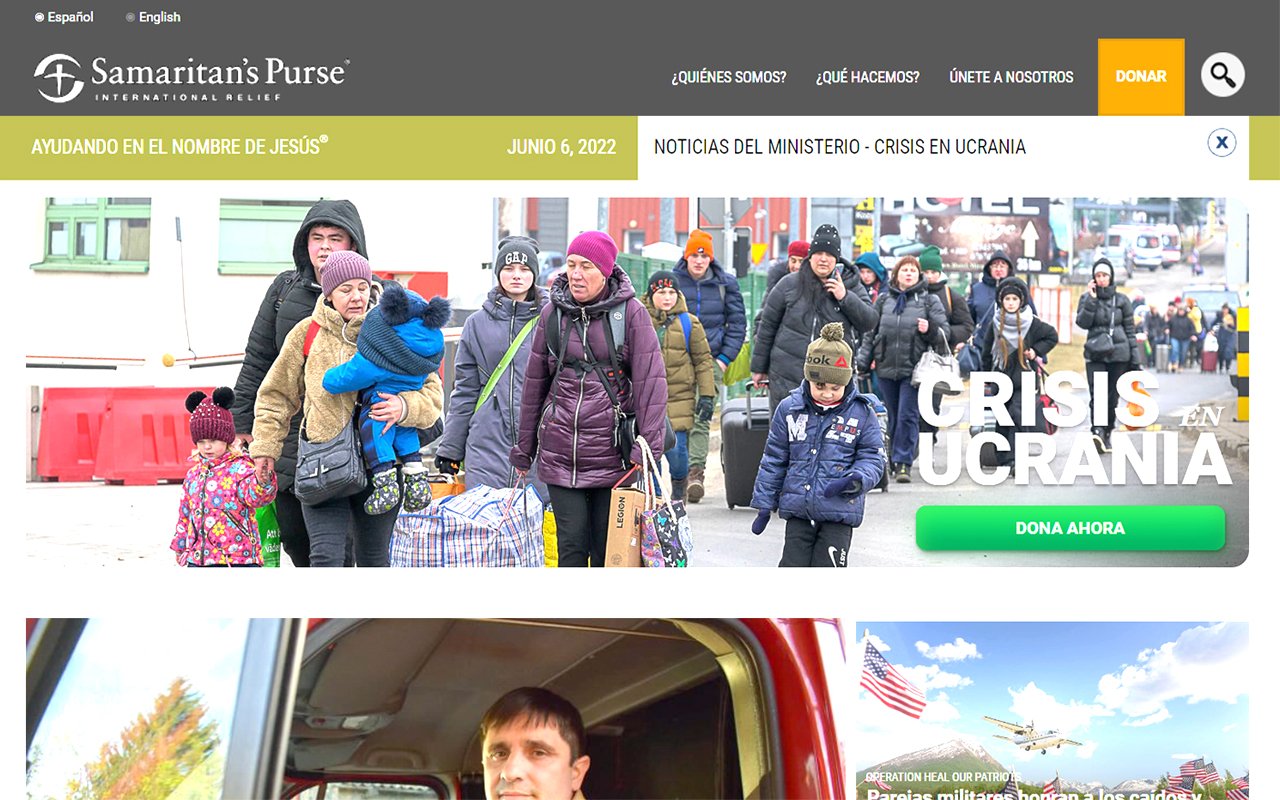 Samaritan's Purse lanza sitio web en español WEB