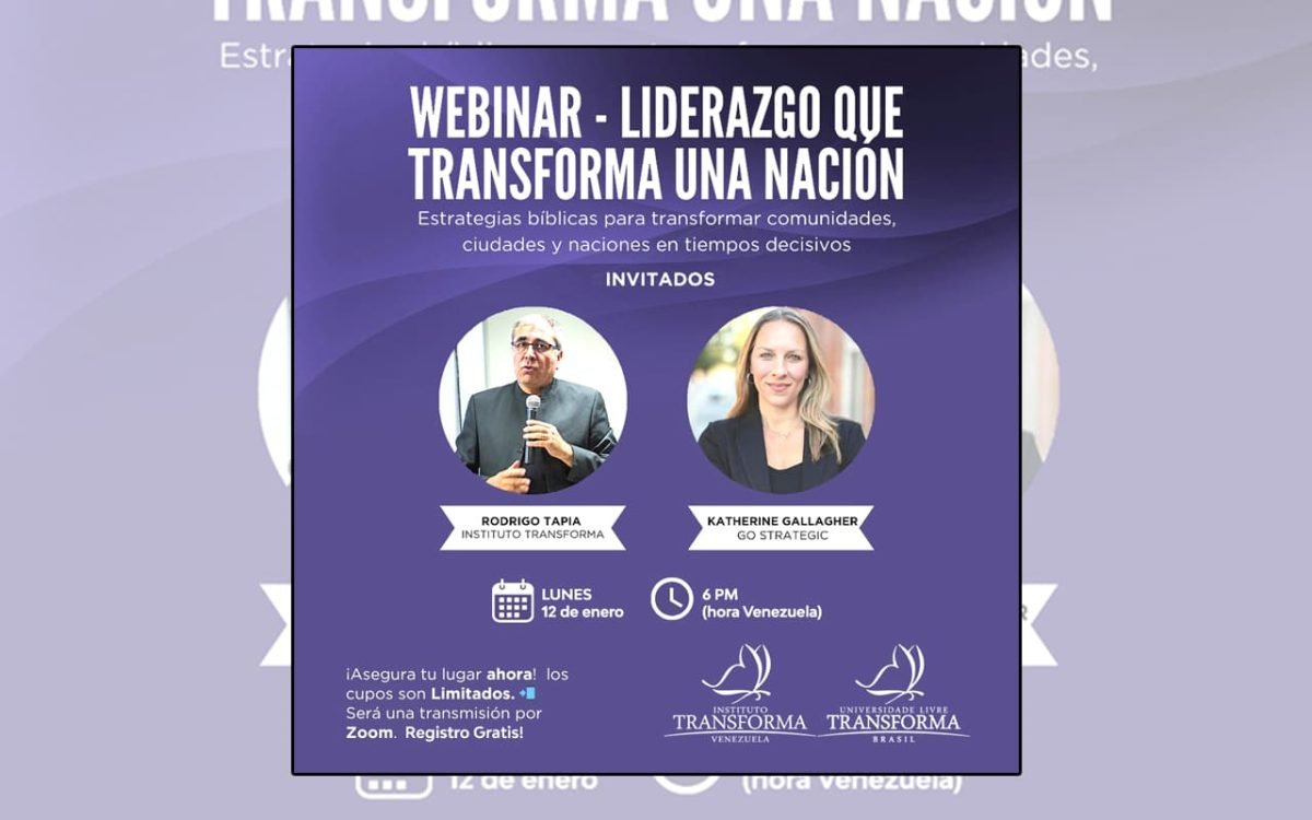 El Instituto Transforma invita al Webinar _Liderazgo que transforma una nación_ WEB