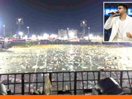 Lluvia de granizos frena concierto de Bad Bunny y obliga a evacuar a 80 mil personas, en Milán